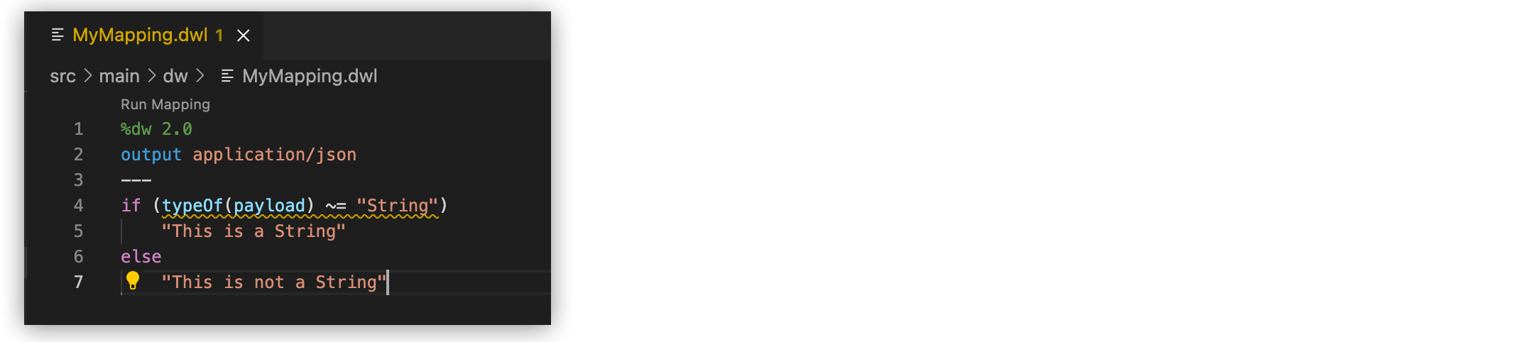 TypeOf Code Inspection sample