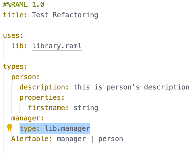 A code that shows the definition of a