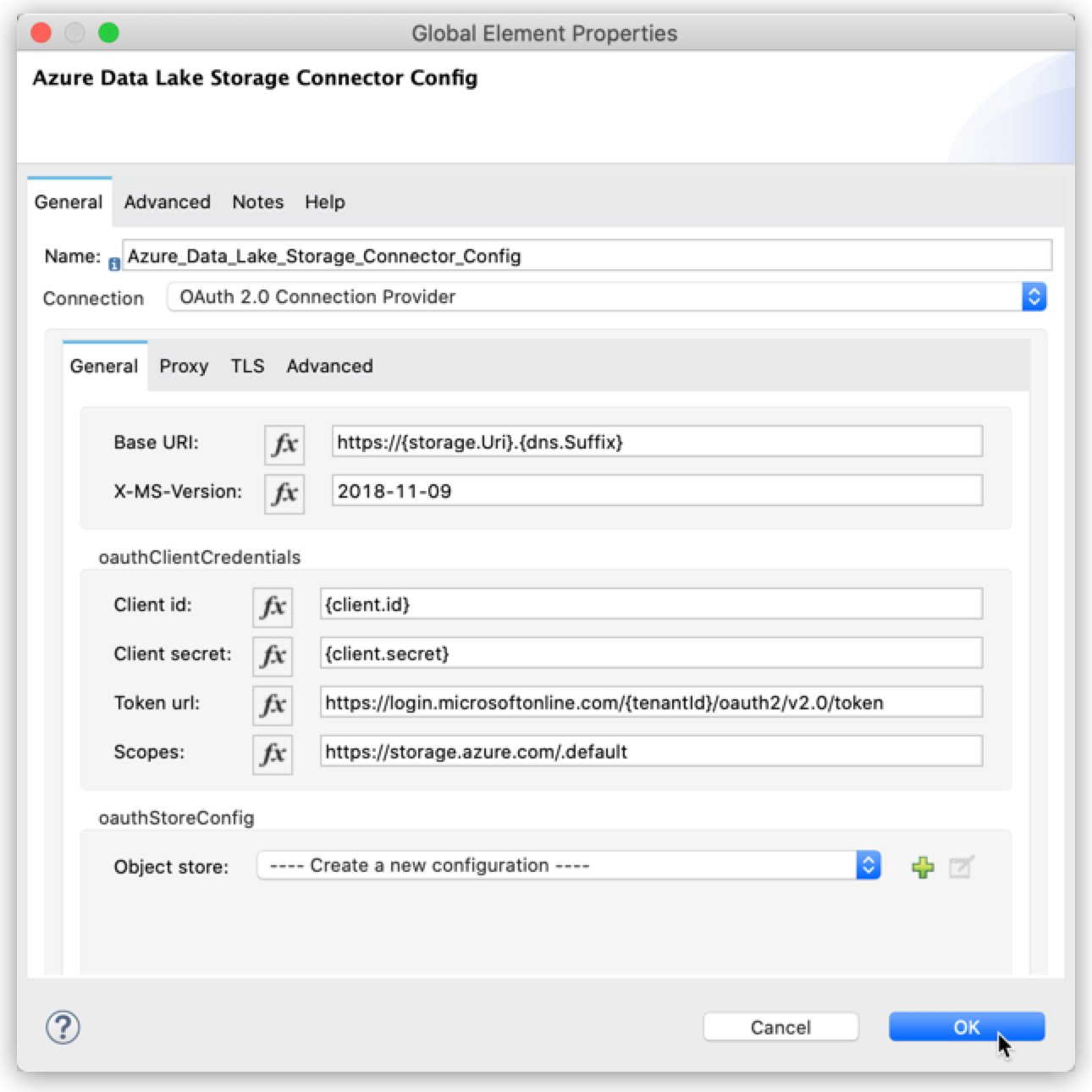 OAuth 2.0 Connection Provider (OAuth 2.0 接続プロバイダー) 接続種別の値の例