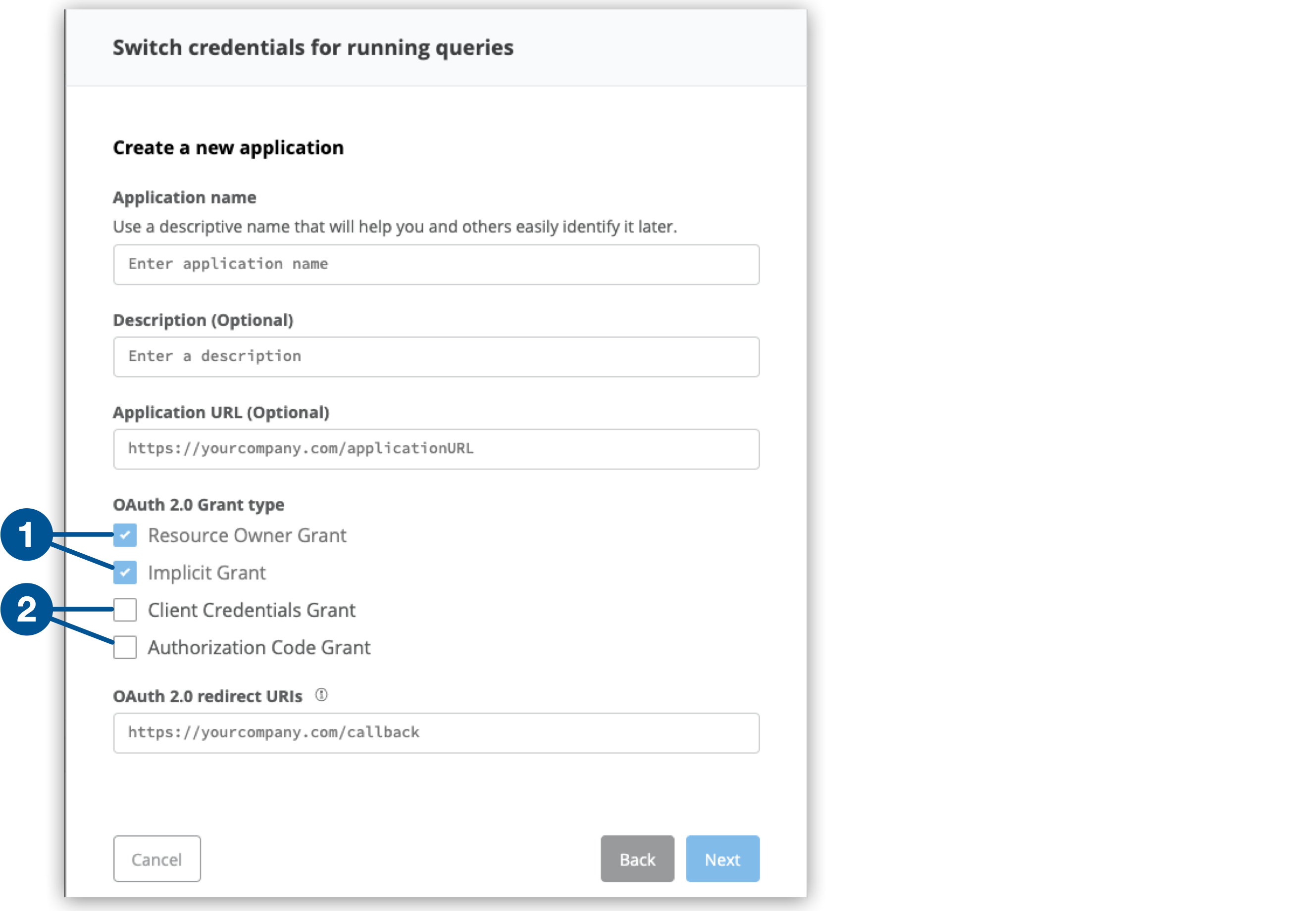 外部クライアントプロバイダーを使用する場合のアクセス権の要求