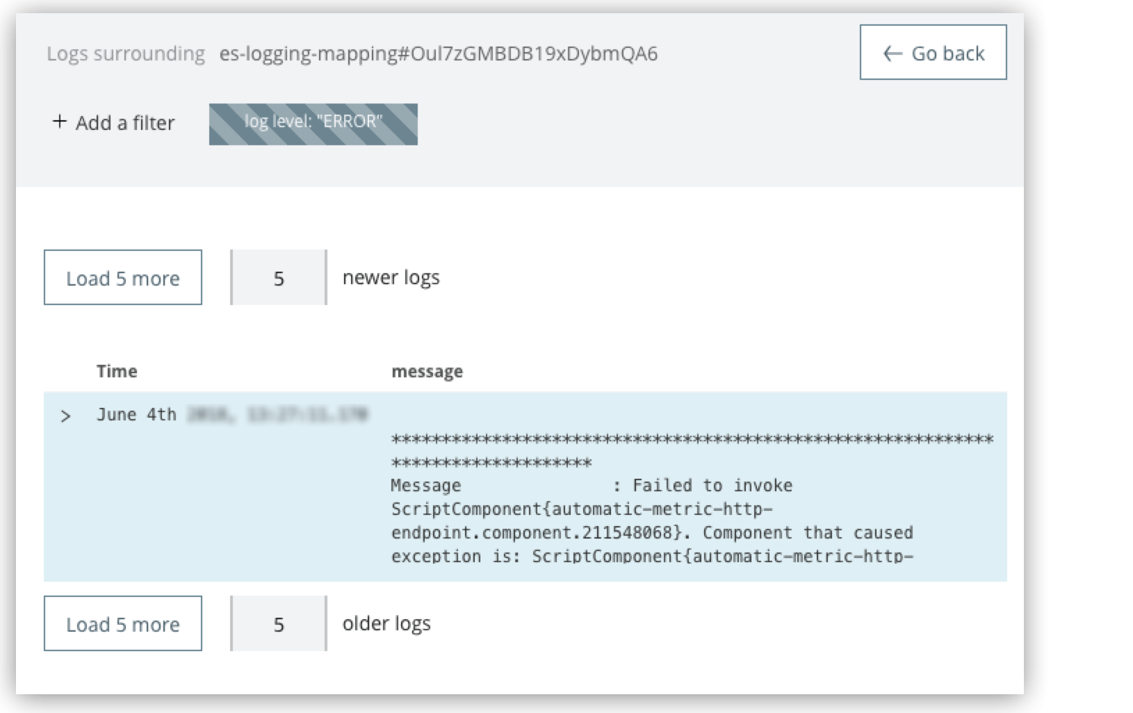 Surrounding logs view example