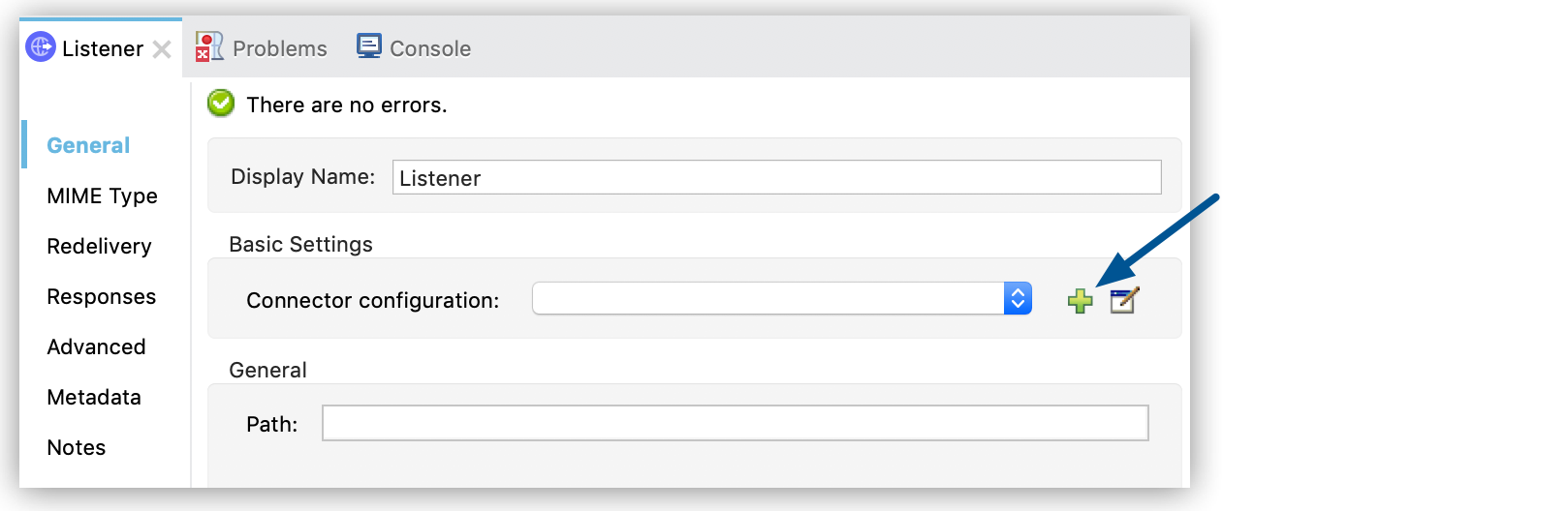 An interface for creating a new global element in Mule