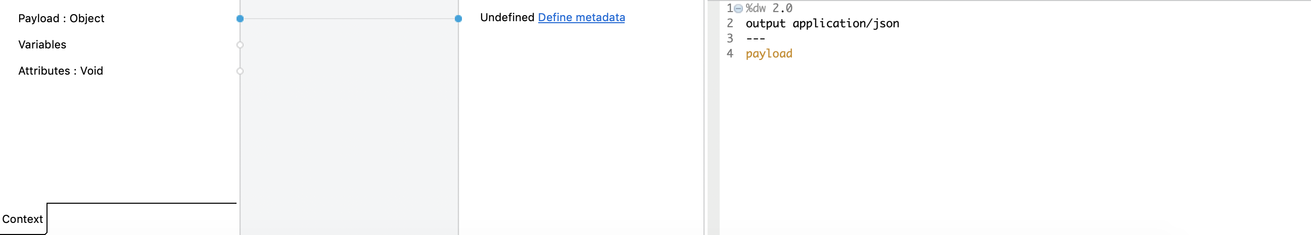 Window of Transform message after configuration