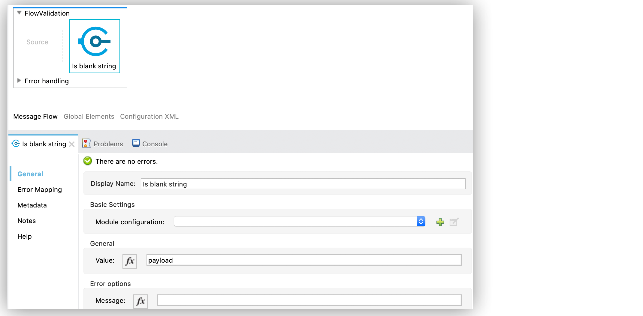 Is blank string Configuration