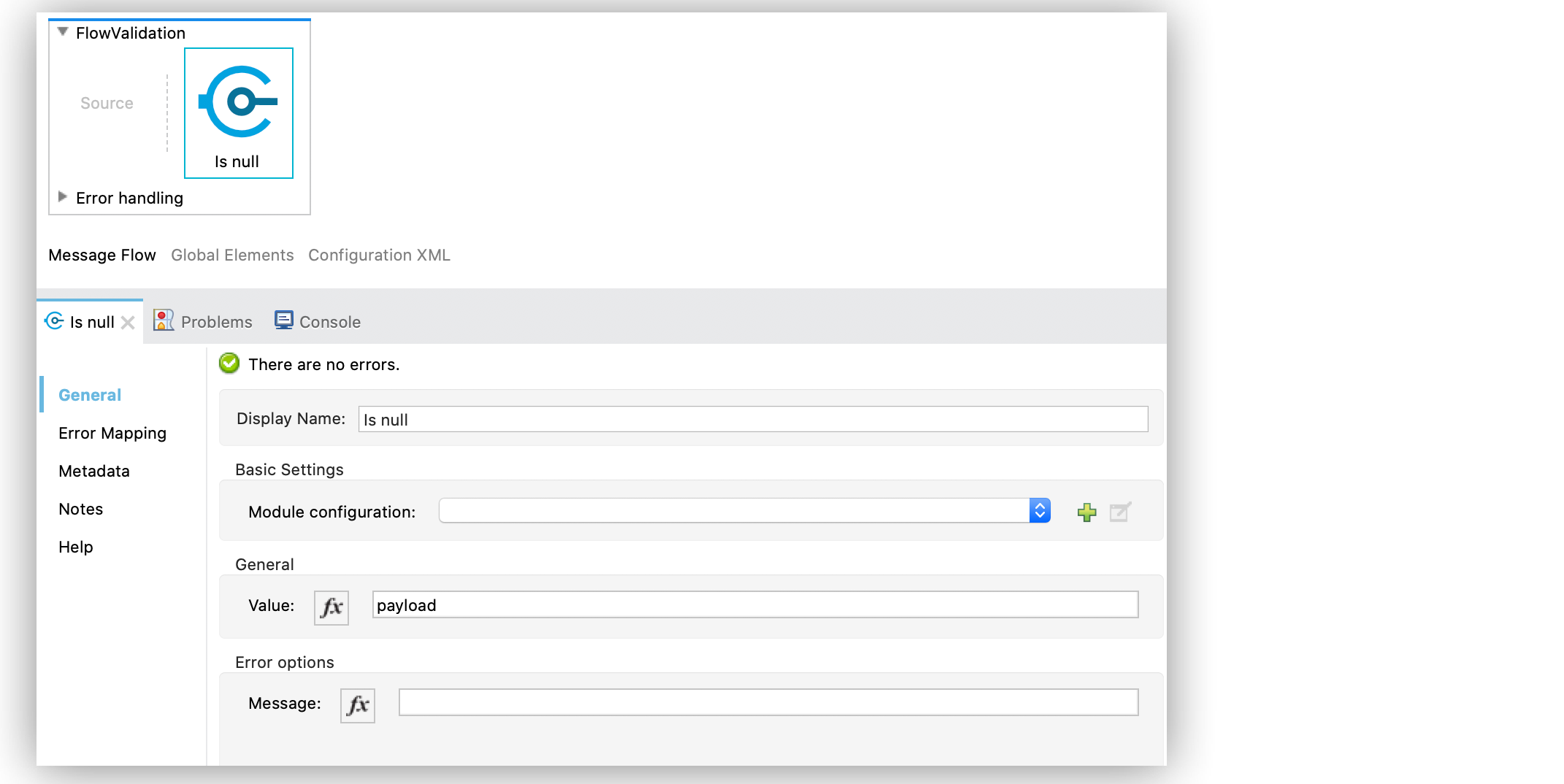 Is null Configuration